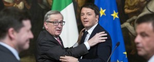 Matteo Renzi incontra Jean Claude Juncker